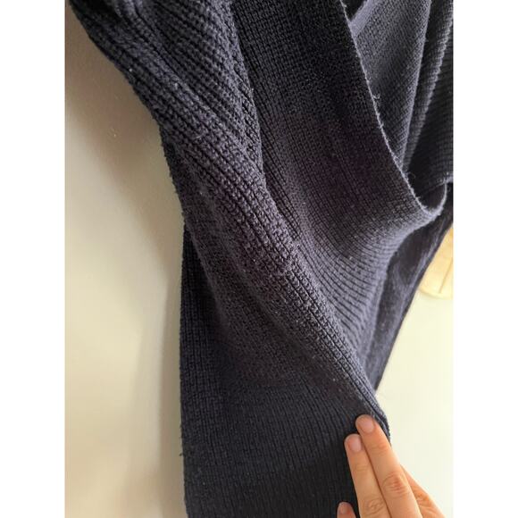 ASTR The Label | Ribbed Cross Wrap Sweater | Navy | Sz S - Picture 4 of 7